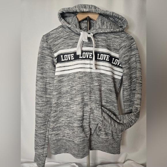 Reflex Tops - Reflex Love Hoodie Sz Small Gray Soft Pullover Fleece